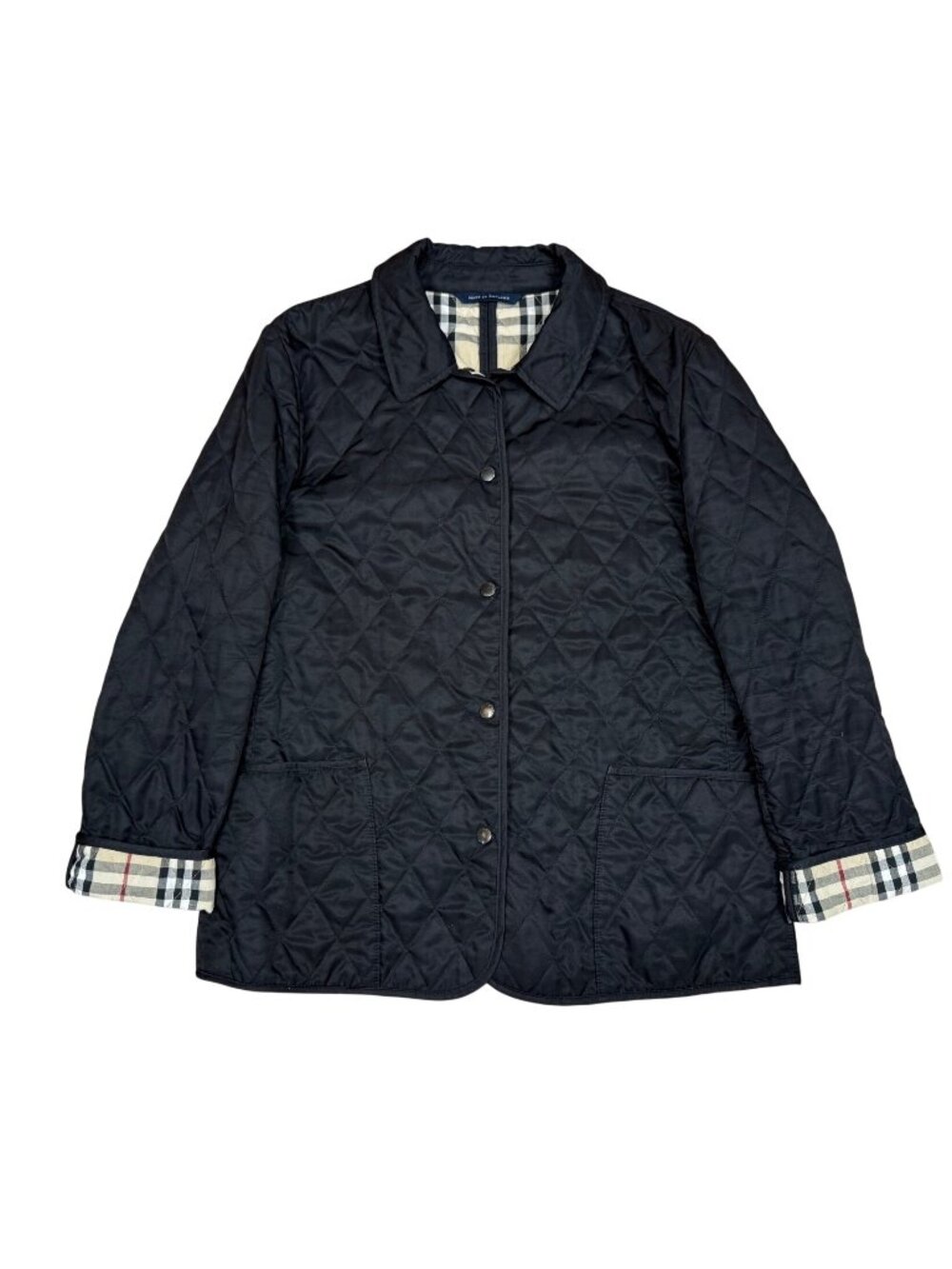 Burberry London Quilted Snap Front Jacket - Black